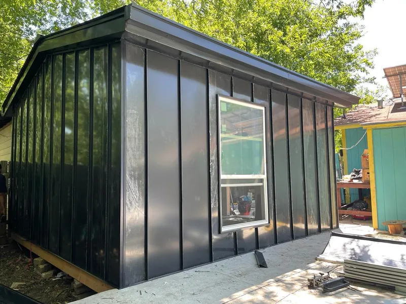 Black standing seam metal wall panels for Metal Roof Installation in Freehold